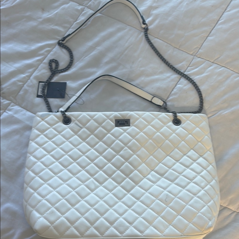 Forever 21 White Quilted Shoulder Bag